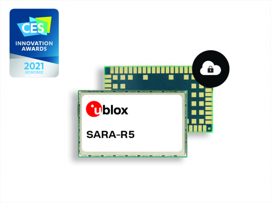 IoT Security-as-a-Service搭載のu-blox SARA-R5 LTE-MモジュールがCES 2021 Innovation Awards Honoreeを受賞