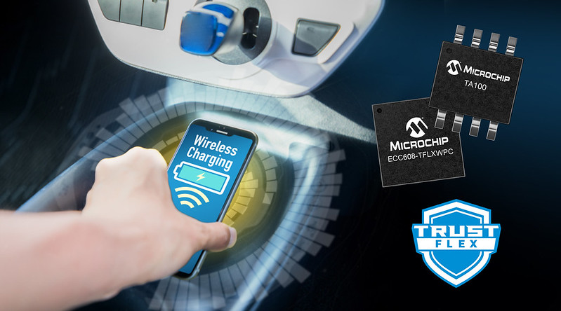 Microchipが認証機能付きQi 1.3非接触充電に対応