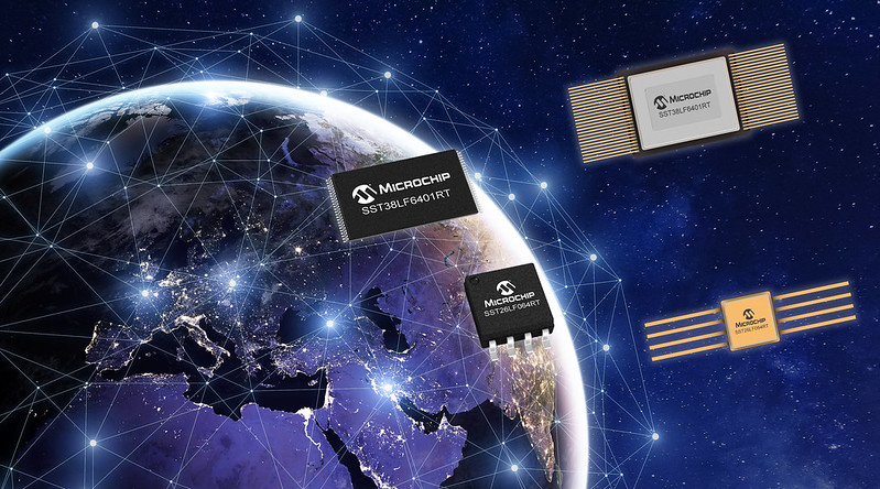 Microchipが宇宙システム設計に使えるCOTSベースの耐放射線シリアル64 Mbit SuperFlashメモリを発表