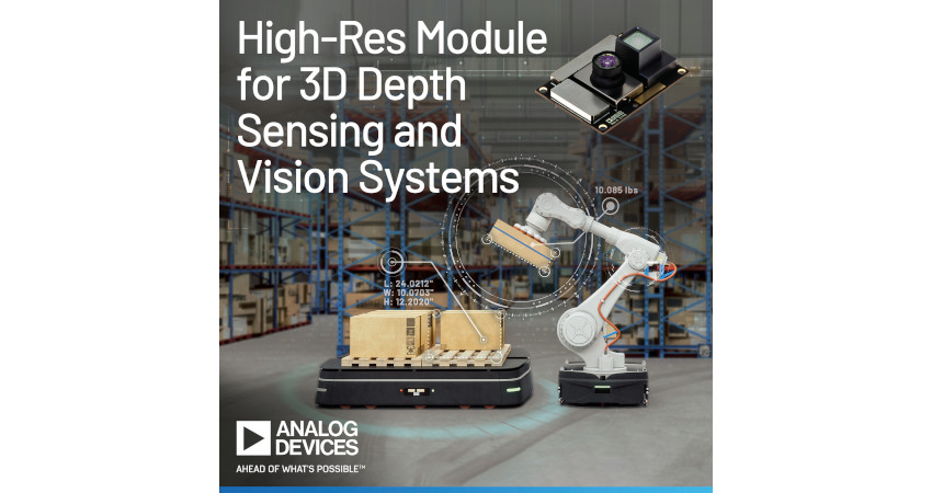 アナログ・デバイセズが業界初の3D深度検出および視覚システム向け高分解能モジュール発表
