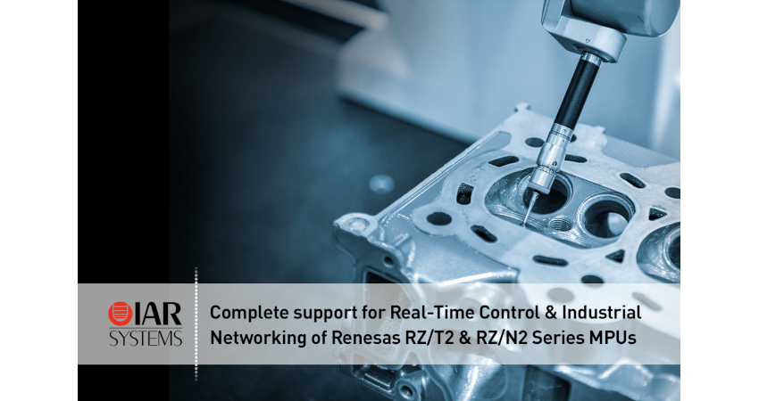 IARシステムズがリアルタイム制御および産業用ネットワーク向けルネサスMPU「RZ/T2 & RZ/N2シリーズ」を完全サポート