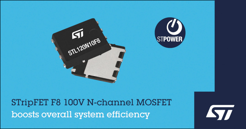 STマイクロエレクトロニクスが性能指数が40%向上した産業用100V耐圧パワーMOSFETを発表